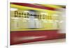 Commuter Train Speeding through Potsdamer Platz U-Bahn Station-Jon Hicks-Framed Photographic Print