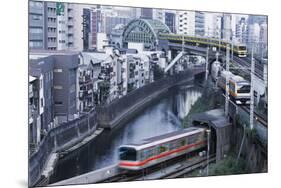 Commuter Trains in Akihabara-Jon Hicks-Mounted Premium Photographic Print