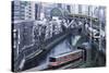 Commuter Trains in Akihabara-Jon Hicks-Stretched Canvas