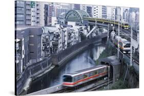 Commuter Trains in Akihabara-Jon Hicks-Stretched Canvas