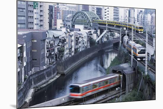 Commuter Trains in Akihabara-Jon Hicks-Mounted Photographic Print