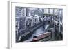 Commuter Trains in Akihabara-Jon Hicks-Framed Photographic Print