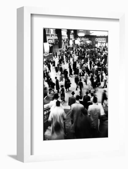 Commuters Catching Trains at Evening Rush Hour in Grand Central Station-Alfred Eisenstaedt-Framed Photographic Print