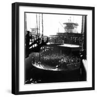 Commuters Crowded Aboard Staten Island Ferry-Andreas Feininger-Framed Photographic Print