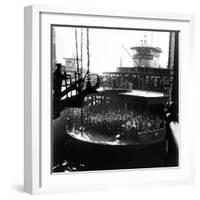 Commuters Crowded Aboard Staten Island Ferry-Andreas Feininger-Framed Photographic Print