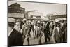 Commuters from New Jersey crossing West Street from the Hoboken ferry, New York, USA, early 1930s-Unknown-Mounted Photographic Print