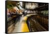 Commuters in NYC subway system-null-Framed Stretched Canvas