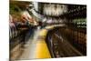 Commuters in NYC subway system-null-Mounted Photographic Print