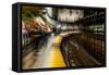 Commuters in NYC subway system-null-Framed Stretched Canvas