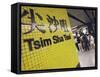 Commuters in Tsim Sha Tsui Mtr Station, Kowloon, Hong Kong, China, Asia-Ian Trower-Framed Stretched Canvas