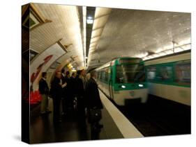 Commuters Inside Metro Station, Paris, France-Lisa S^ Engelbrecht-Stretched Canvas