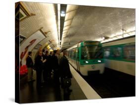 Commuters Inside Metro Station, Paris, France-Lisa S^ Engelbrecht-Stretched Canvas
