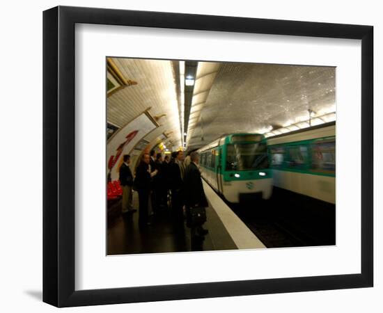 Commuters Inside Metro Station, Paris, France-Lisa S^ Engelbrecht-Framed Photographic Print