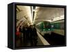 Commuters Inside Metro Station, Paris, France-Lisa S^ Engelbrecht-Framed Stretched Canvas