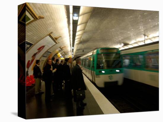 Commuters Inside Metro Station, Paris, France-Lisa S^ Engelbrecht-Stretched Canvas