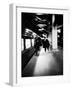 Commuters on New York New Haven Line Running to Catch Train Pulling Out of Grand Central Station-Alfred Eisenstaedt-Framed Photographic Print