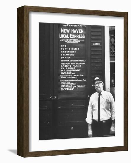 Commuters on the New Haven Line-Alfred Eisenstaedt-Framed Photographic Print