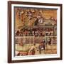 "Commuters" (waiting at Crestwood train station), November 16,1946-Norman Rockwell-Framed Giclee Print