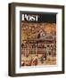 "Commuters" (waiting at Crestwood train station) Saturday Evening Post Cover, November 16,1946-Norman Rockwell-Framed Premium Giclee Print