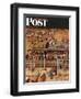 "Commuters" (waiting at Crestwood train station) Saturday Evening Post Cover, November 16,1946-Norman Rockwell-Framed Premium Giclee Print