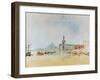 Como and Venice Sketchbook (Finberg CLXXXI) Venice: The Punta della Dogana 1819-J. M. W. Turner-Framed Giclee Print
