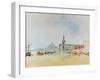 Como and Venice Sketchbook (Finberg CLXXXI) Venice: The Punta della Dogana 1819-J. M. W. Turner-Framed Giclee Print