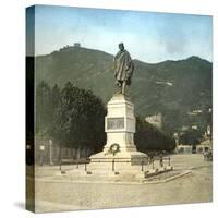 Como (Italy), Statue of the Italian Politician Giuseppe Garibaldi (1807-1882)-Leon, Levy et Fils-Stretched Canvas