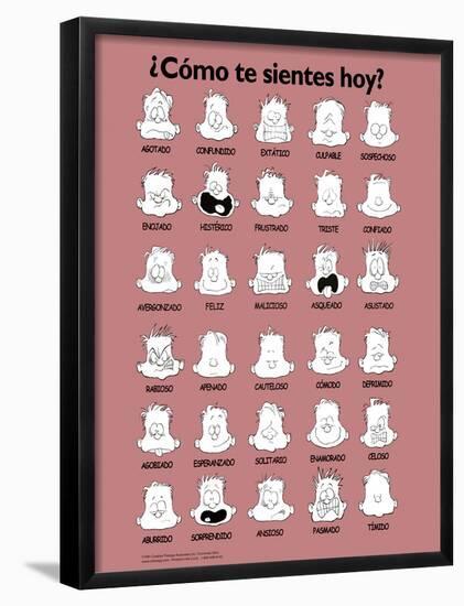 Como te Sientes Hoy How are You Feeling Today Motivational Poster Art Print-null-Framed Poster