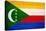 Comoros Flag Design with Wood Patterning - Flags of the World Series-Philippe Hugonnard-Stretched Canvas