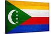 Comoros Flag Design with Wood Patterning - Flags of the World Series-Philippe Hugonnard-Stretched Canvas