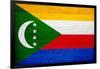 Comoros Flag Design with Wood Patterning - Flags of the World Series-Philippe Hugonnard-Framed Art Print