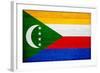 Comoros Flag Design with Wood Patterning - Flags of the World Series-Philippe Hugonnard-Framed Art Print