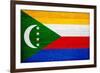 Comoros Flag Design with Wood Patterning - Flags of the World Series-Philippe Hugonnard-Framed Art Print