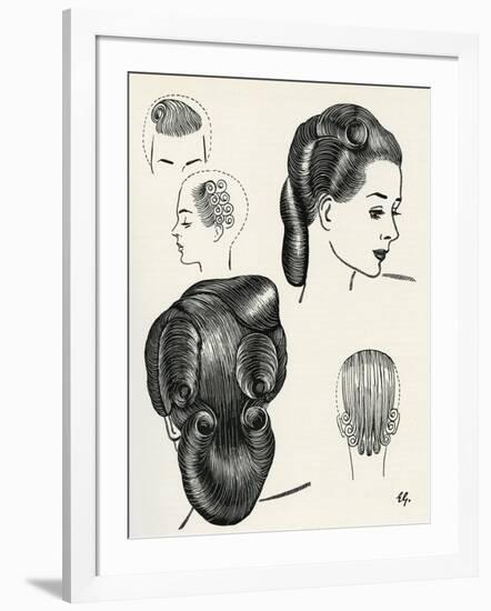 Compact Pageboy Bob Hairstyle Diagrams-null-Framed Art Print