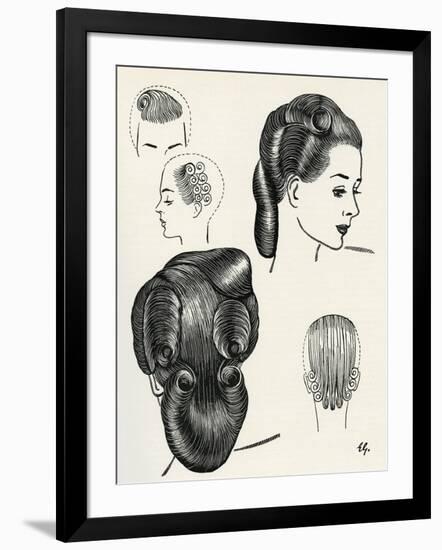 Compact Pageboy Bob Hairstyle Diagrams-null-Framed Art Print