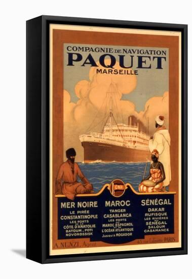 Compagnie De Navigation Paquet-null-Framed Stretched Canvas
