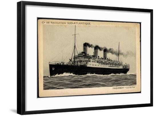 Compagnie Navigation Sud Atlantique, Dampfer Lutetia--Framed Giclee Print