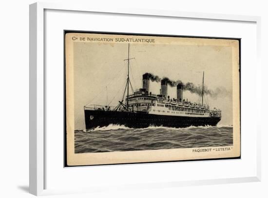 Compagnie Navigation Sud Atlantique, Dampfer Lutetia-null-Framed Giclee Print