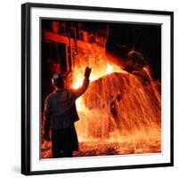 Compania de Acero Del Pacifico Steel Mill, Chile-Bill Ray-Framed Premium Photographic Print