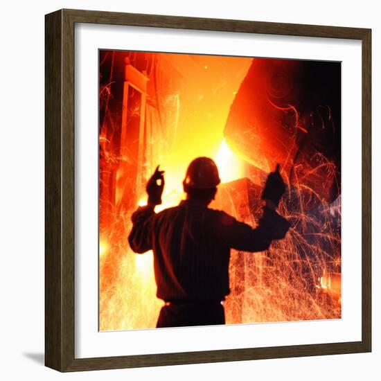 Compania de Acero Del Pacifico Steel Mill, Chile-Bill Ray-Framed Photographic Print