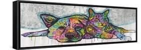 Companions, Cats, Dogs, Drips, Pets, Colorful, Pop Art, Tom and Jerry, Laying Down, Animals-Russo Dean-Framed Stretched Canvas