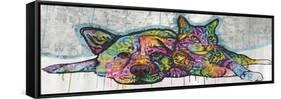 Companions, Cats, Dogs, Drips, Pets, Colorful, Pop Art, Tom and Jerry, Laying Down, Animals-Russo Dean-Framed Stretched Canvas