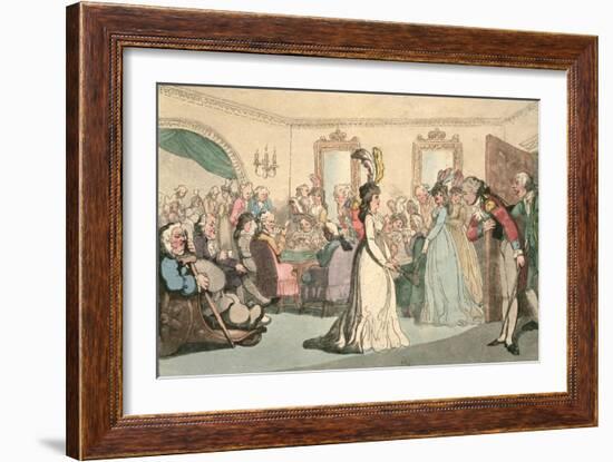 Company at Play, Plate 8 from 'Comforts of Bath', 1798-Thomas Rowlandson-Framed Giclee Print