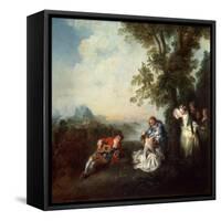 Company at the Edge of a Forest, Late 1720S-Nicolas Lancret-Framed Stretched Canvas