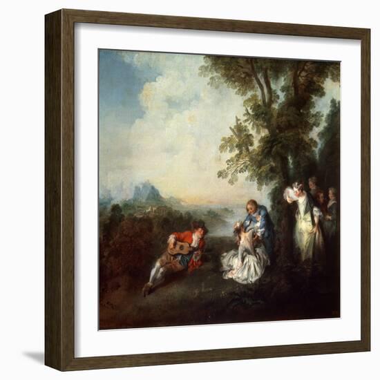 Company at the Edge of a Forest, Late 1720S-Nicolas Lancret-Framed Giclee Print