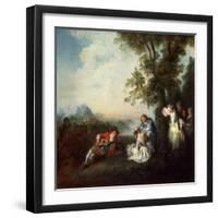 Company at the Edge of a Forest, Late 1720S-Nicolas Lancret-Framed Giclee Print