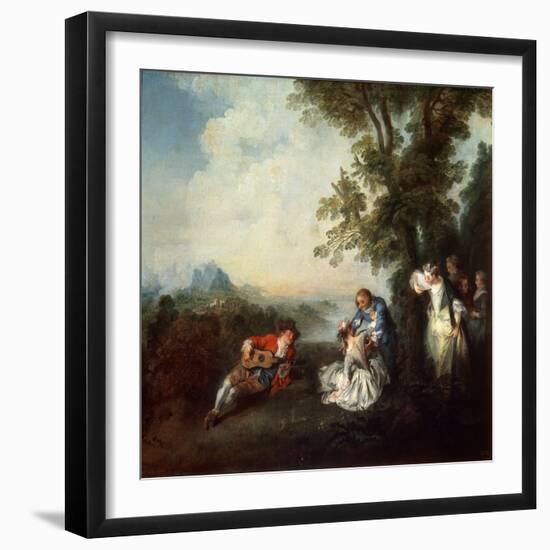 Company at the Edge of a Forest, Late 1720S-Nicolas Lancret-Framed Giclee Print