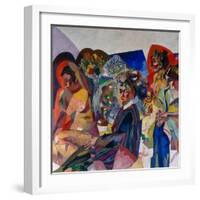 Company at the Table, 1916-Aristarkh Vasilyevich Lentulov-Framed Giclee Print