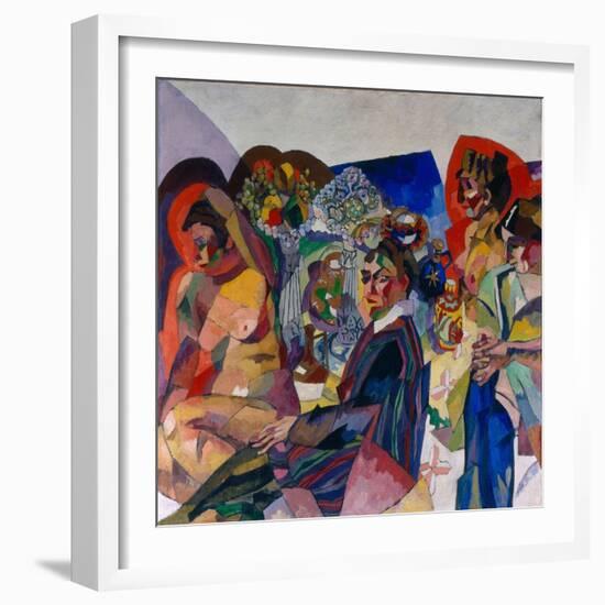 Company at the Table, 1916-Aristarkh Vasilyevich Lentulov-Framed Giclee Print