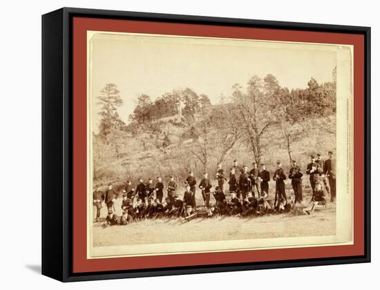 Company C, 3rd U.S. Infantry Near Fort Meade, South Dakota-John C. H. Grabill-Framed Stretched Canvas